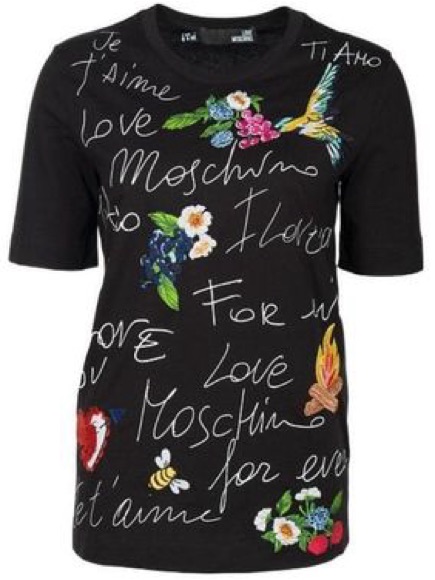 Love Moschino Embroidered Love T-Shirt Dress Usa 10